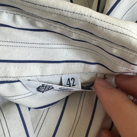 Loro Piana Striped Long Sleeve Button-Up Top IT 42 - Picture 4 of 11